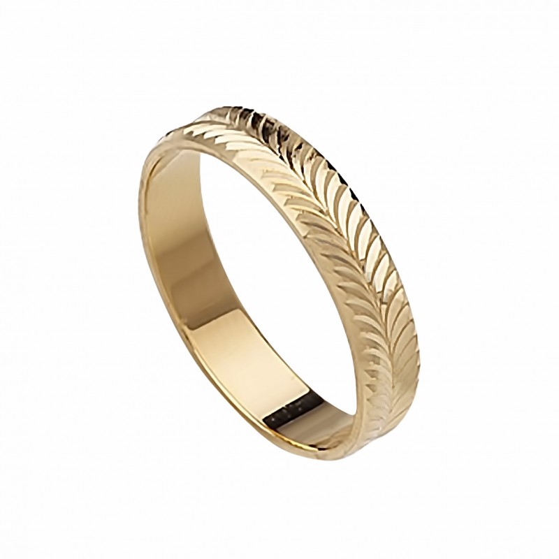 Alianza lapidada oro amarillo