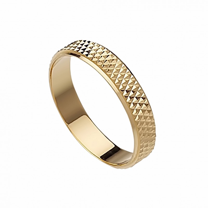 Alianza lapidada oro amarillo