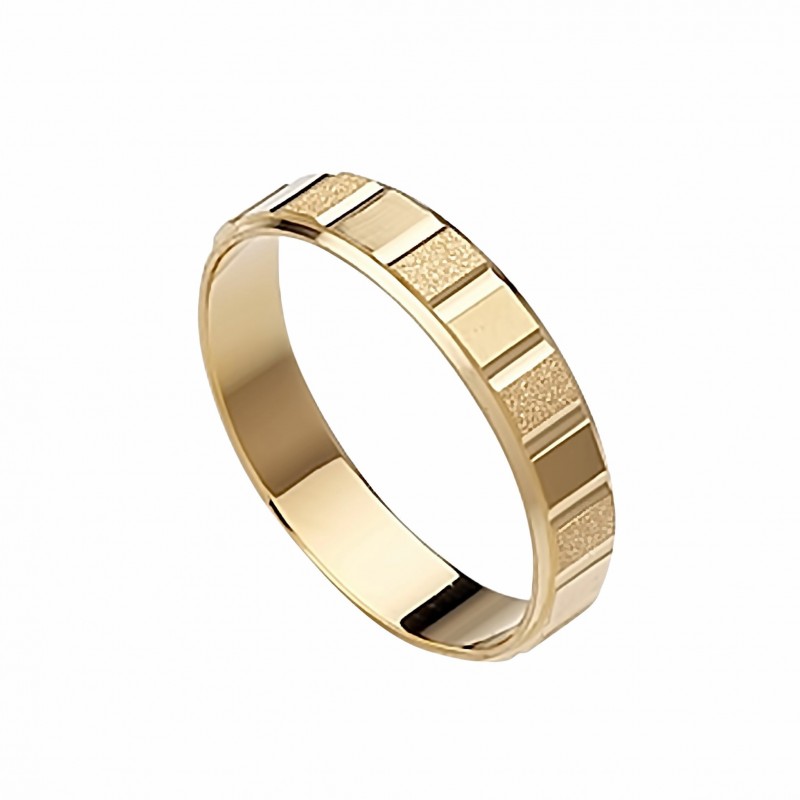 Alianza lapidada oro amarillo