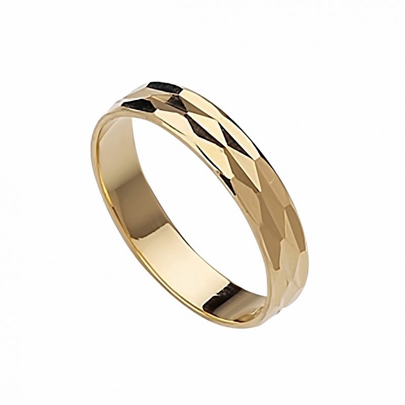 Alianza lapidada oro amarillo