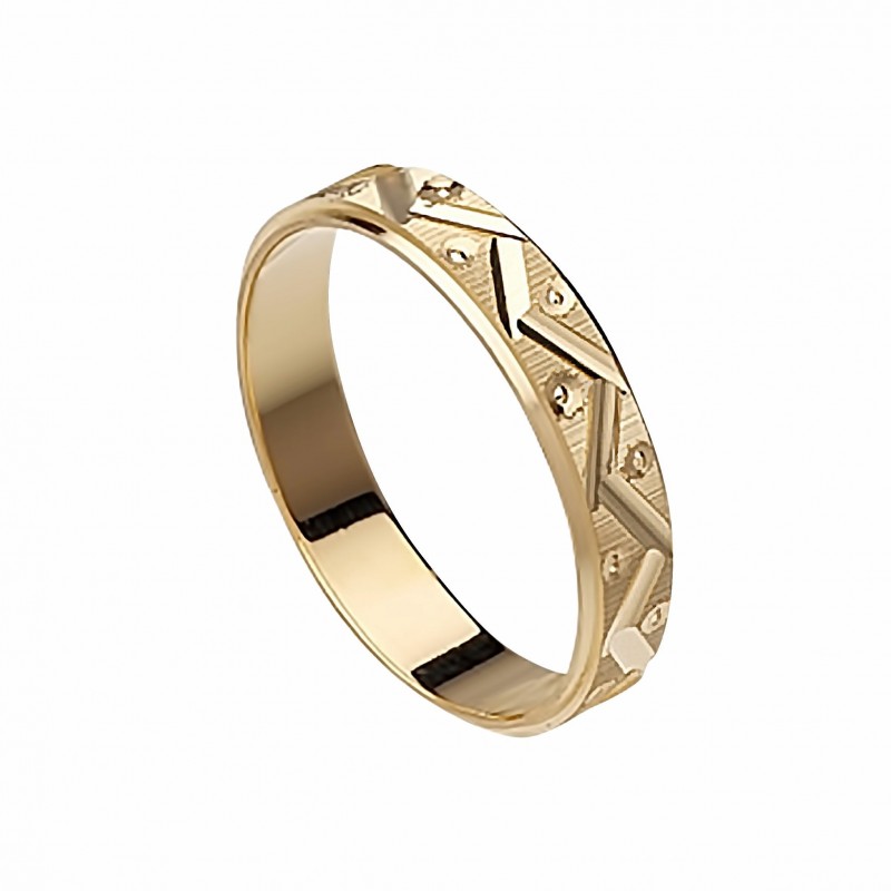 Alianza lapidada oro amarillo