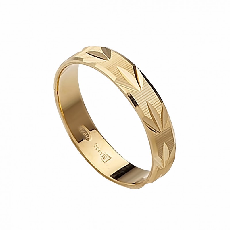 Alianza lapidada oro amarillo