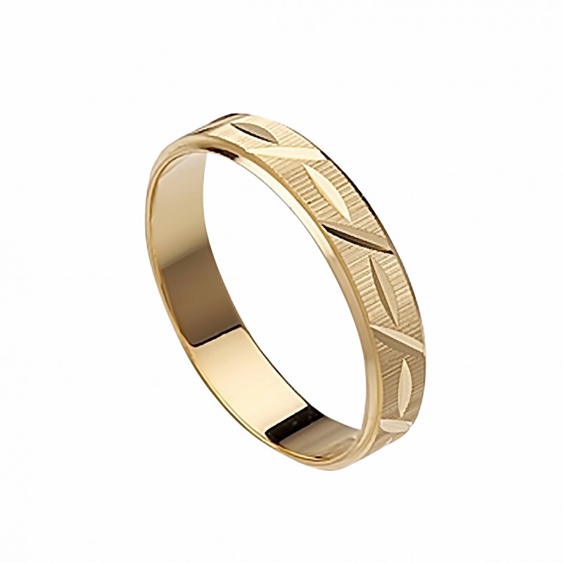 Alianza lapidada oro amarillo