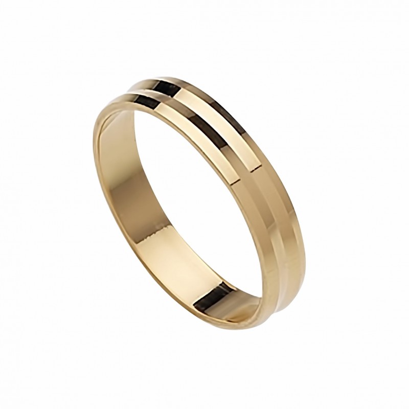 Alianza lapidada oro amarillo