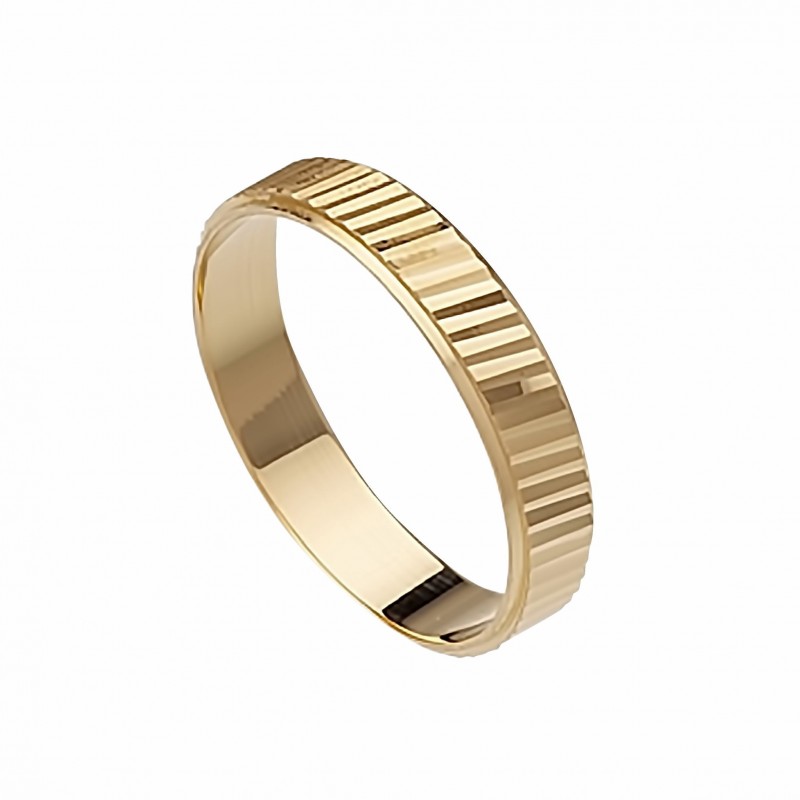 Alianza lapidada oro amarillo