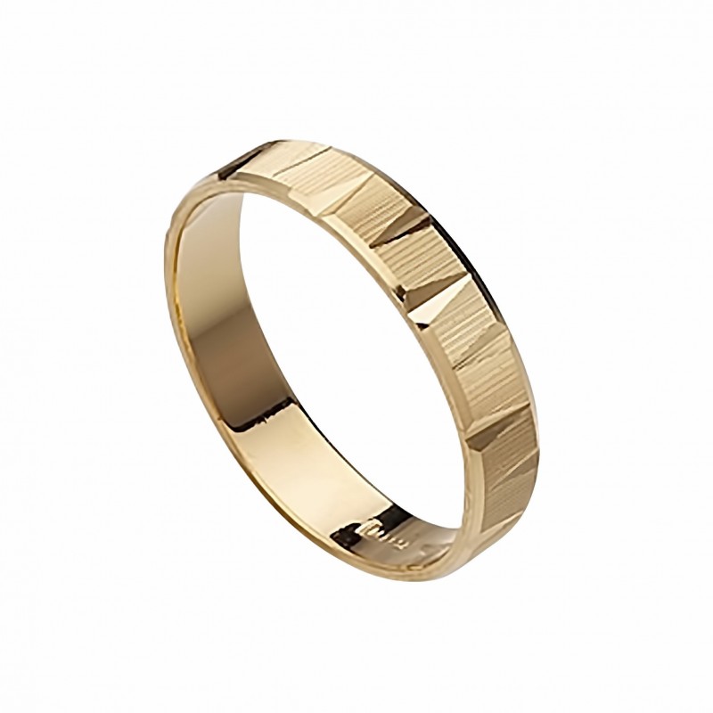 Alianza lapidada oro amarillo