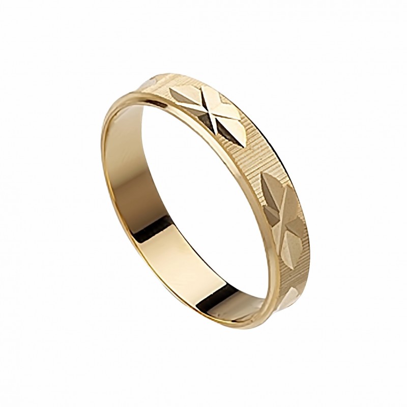 Alianza lapidada oro amarillo