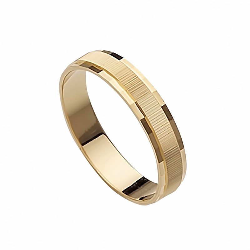 Alianza lapidada oro amarillo