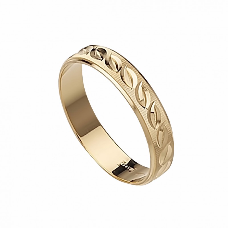 Alianza lapidada oro amarillo