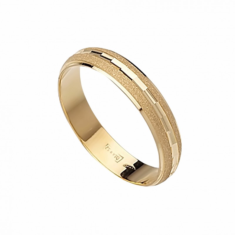 Alianza lapidada oro amarillo