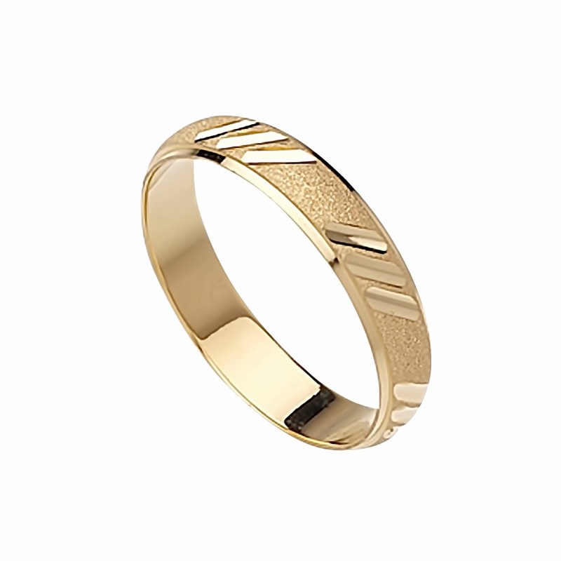 Alianza lapidada oro amarillo