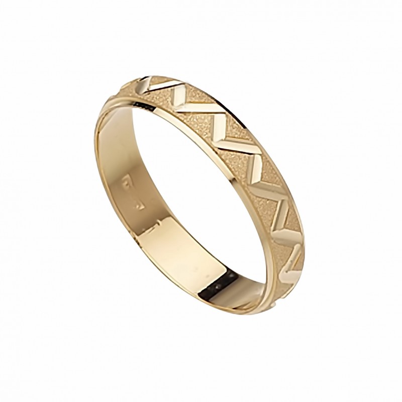 Alianza lapidada oro amarillo