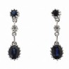 Pendientes diamantes zafiro oro 18k [45-4355-p]