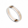 Alianza lisa oro blanco rosa