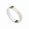 Alianza lisa oro blanco amarillo