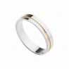 Alianza lisa oro blanco rosa
