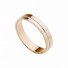 Alianza lisa oro rosa blanco