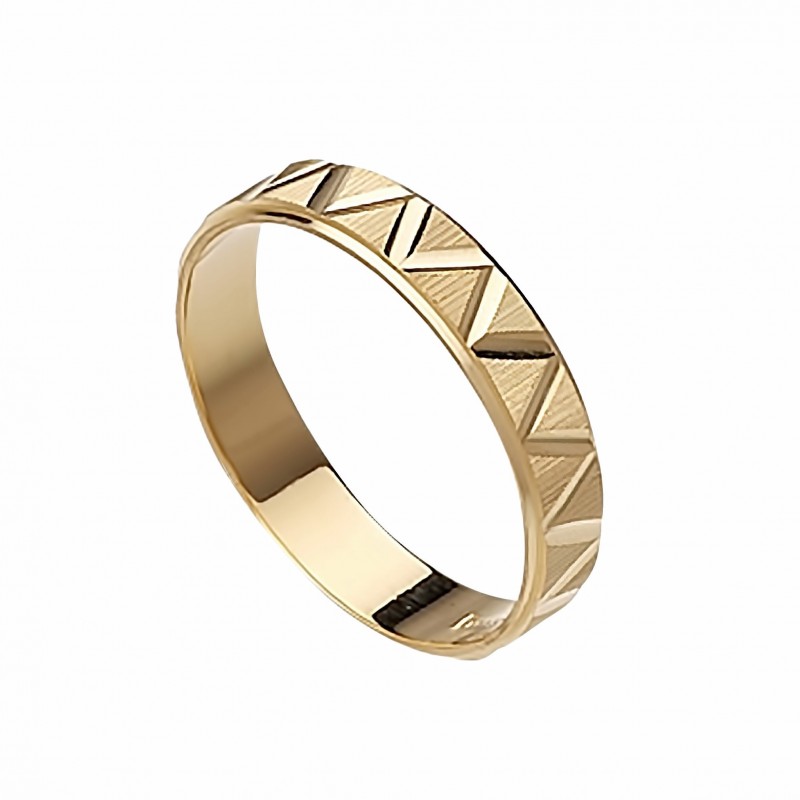 Alianza lapidada oro amarillo