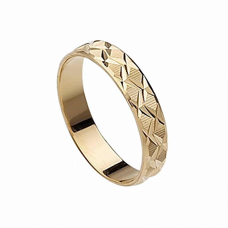 Alianza lapidada oro amarillo