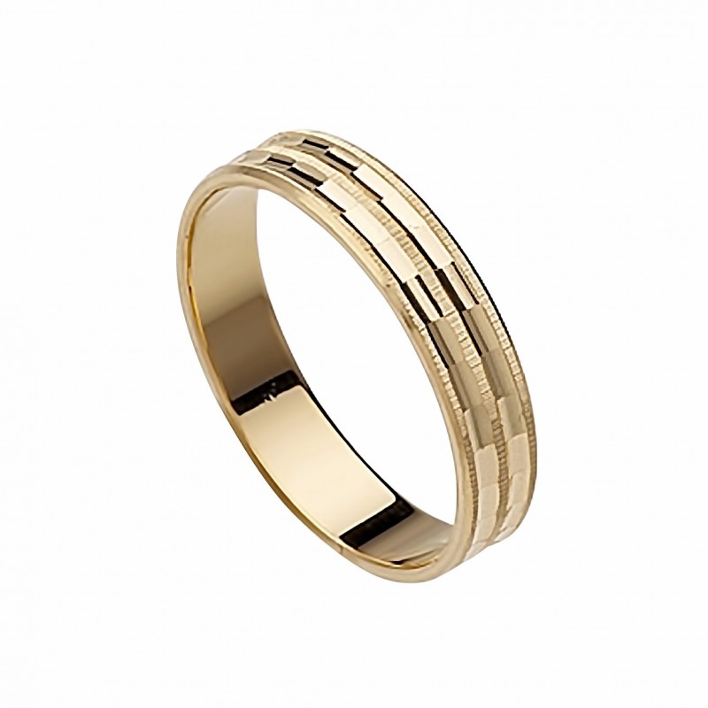 Alianza lapidada oro amarillo