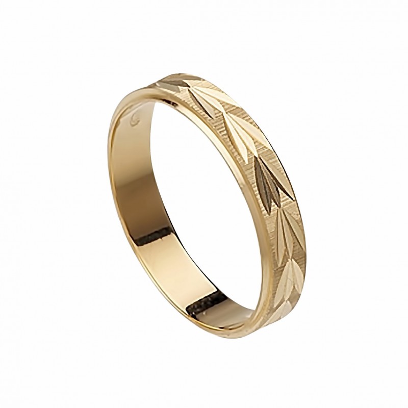 Alianza lapidada oro amarillo