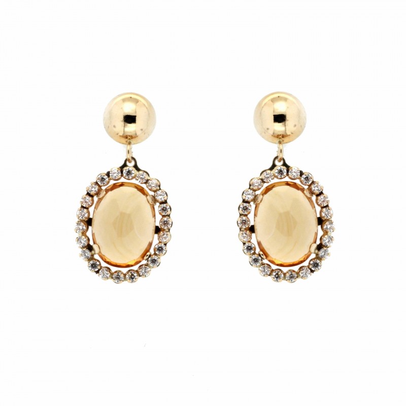 Pendientes piedra color oro 18k [49-12709-3-p9-839]