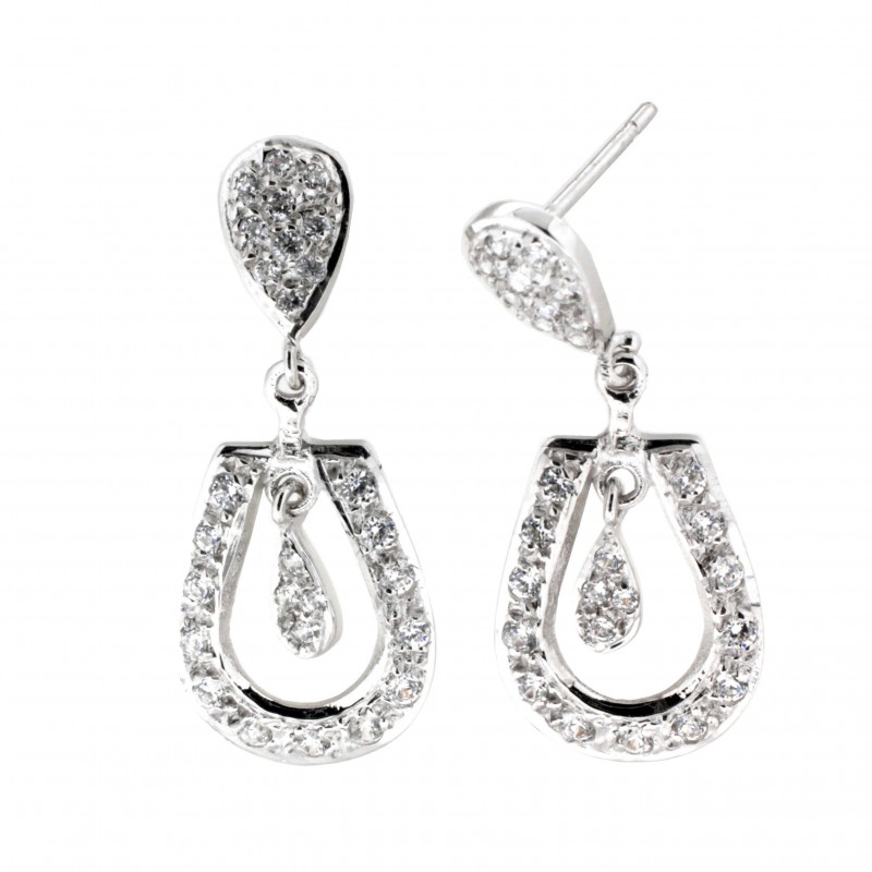 Pendientes oro blanco oro 18k [49-18949-p]