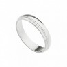 Alianza lisa oro blanco