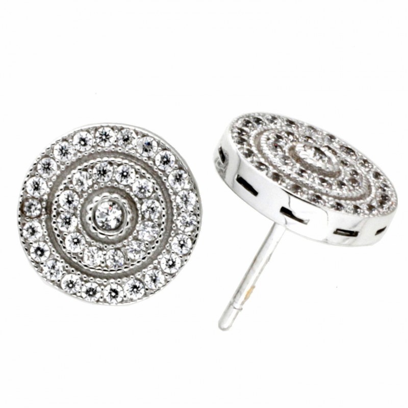 Pendientes oro blanco 18K [51-10-1-P]