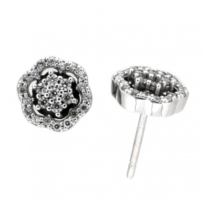 Pendientes oro blanco 18K [51-66-1-P]