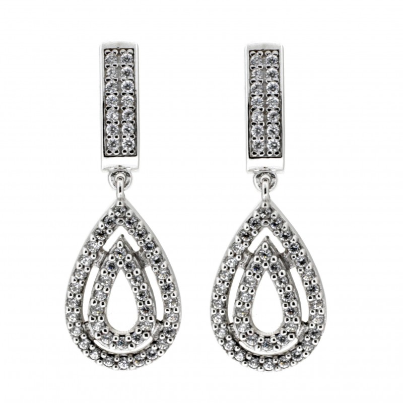 Pendientes oro blanco oro 18k [51-84-1-p]