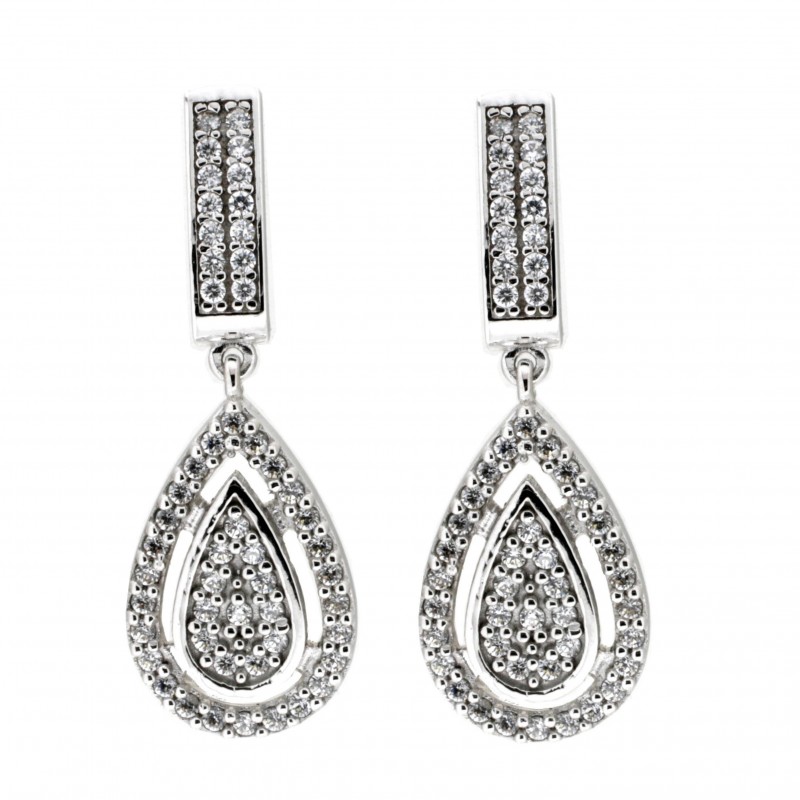 Pendientes oro blanco oro 18k [51-85-1-p]