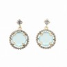 Pendientes circonita azul oro 18k [54-8339-5-p]
