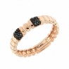 Sortija espinel negro oro rosa