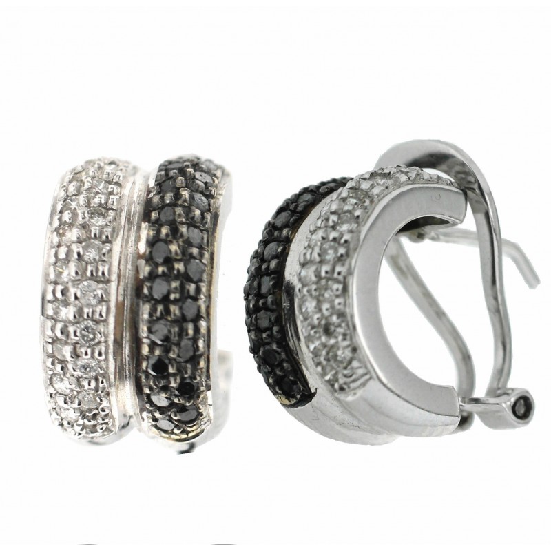 Pendientes diamantes oro blanco 18K [56-2626-N-P]