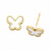 Pendientes nacar mariposa oro amarillo 18K [19-447-1056-P]