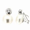 Pendientes perla oro blanco 18K [56-5783-1-P]