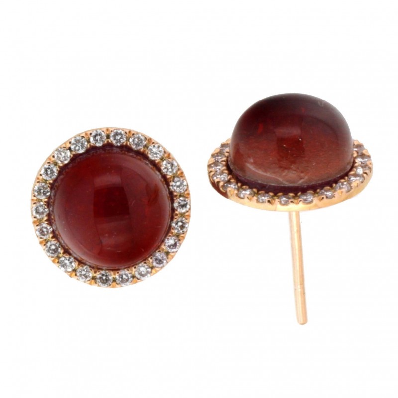 Pendientes diamantes rubí