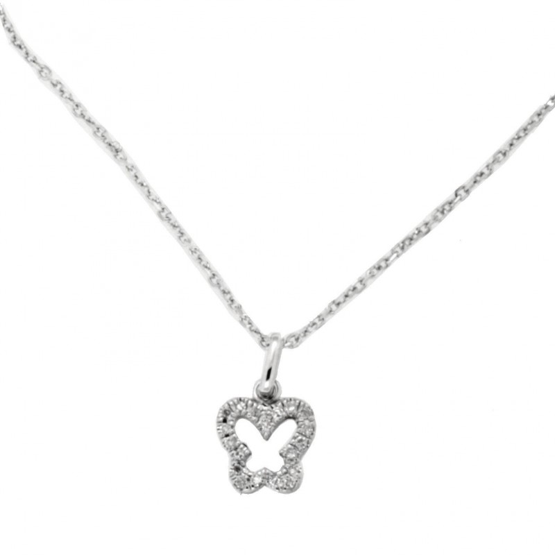 Colgante diamantes con cadena oro blanco 18k [56-6225-2 ]