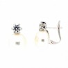 Pendientes perla oro blanco 18K [56-6260-1-P]
