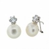 Pendientes perla oro blanco 18K [56-6261-1-P]