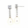 Pendientes perla oro blanco oro 18k [56-6263-1-p]