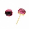 Pendientes cuarzo fucsia oro amarillo 18K [56-6283-F-P]