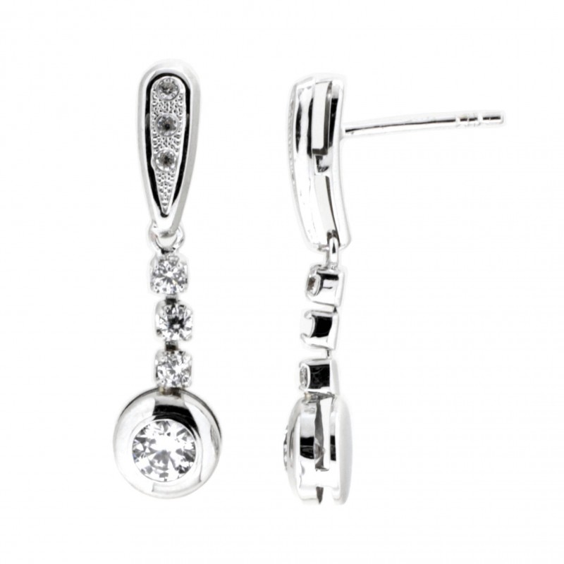 Pendientes oro blanco oro 18k [56-6633-1-p]