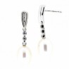 Pendientes perla oro blanco oro 18k [56-6635-1-p]