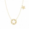 Gargantilla estrella calado motivo, oro 18k [56-6731]