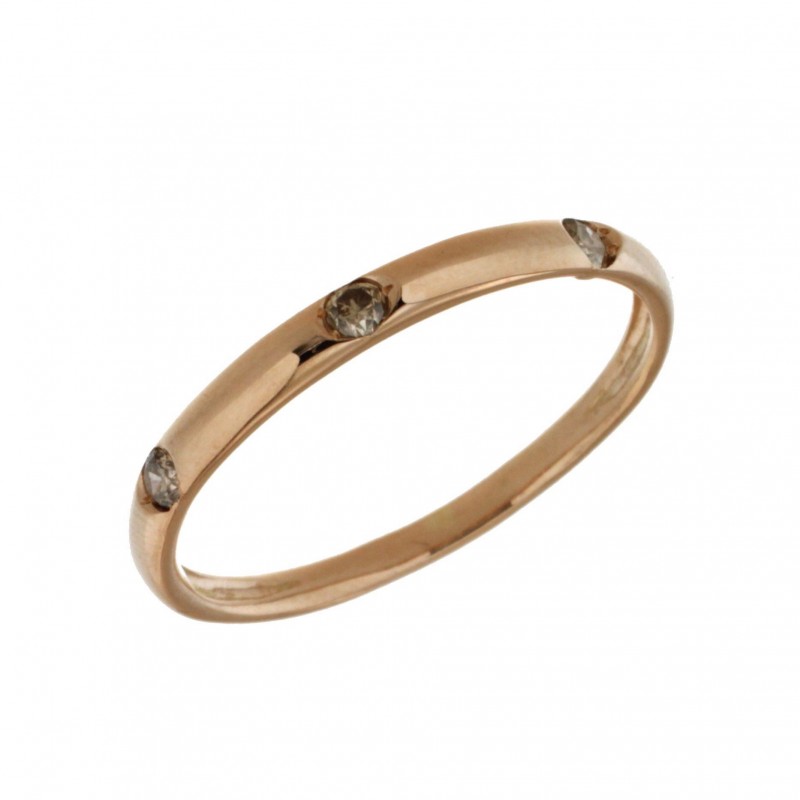 Sortija diamantes brown oro rosa