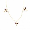 Gargantilla libélula topacio rosa, oro 18k [56-6997-11tr]