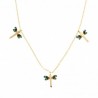 Gargantilla libélula topacio verde, oro 18k [56-6997-11tv]