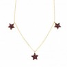 Gargantilla estrellas topacio rosa, oro 18k [56-6997-4tr]